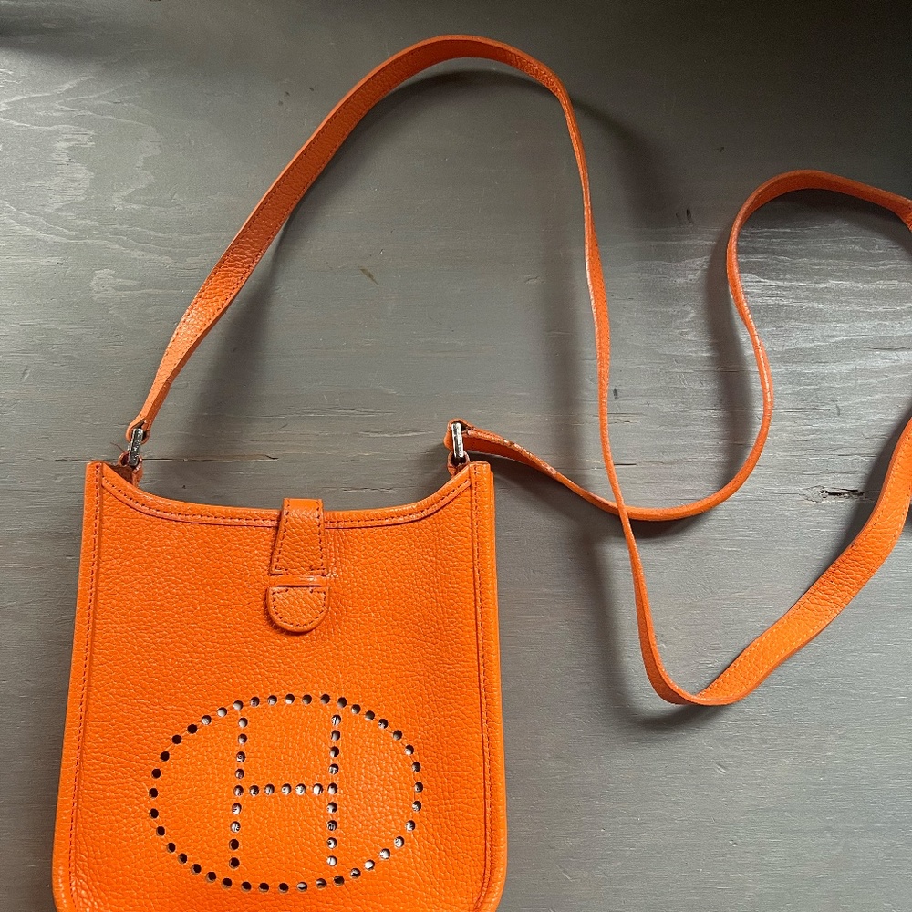 AUTHENTIC Hermes Epsom Evelyne TPM Orange